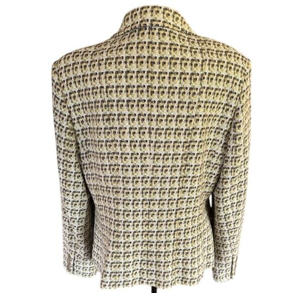 Talbots Italian Fabric Wool Blend Green Tweed Blazer – Size 12 (Made in USA) - Picture 4 of 7